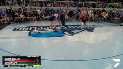 92 lbs Round 1 - Blake Platt, Cordova Pounders Wrestling Club vs Daniel Graham, Mat-Su Matmen