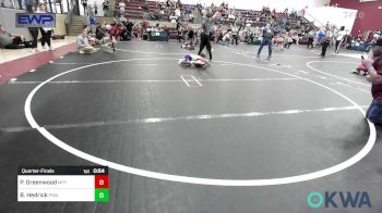 55 lbs Quarterfinal - Parks Greenwood, Mannford Pirate Youth Wrestling vs Braydan Hedrick, Perry Wrestling Academy