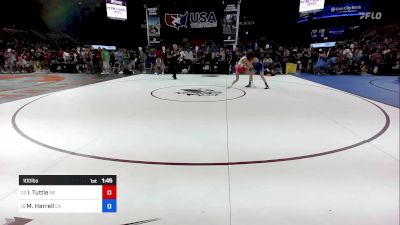 100 lbs Cons 16 #2 - Isaiah Tuttle, NE vs Mavrik Harrell, CA