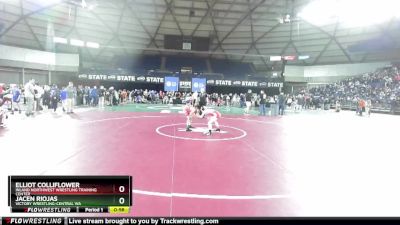 74 lbs 5th Place Match - Jacen Riojas, Victory Wrestling-Central WA vs Elliot Colliflower, Inland Northwest Wrestling Training Center