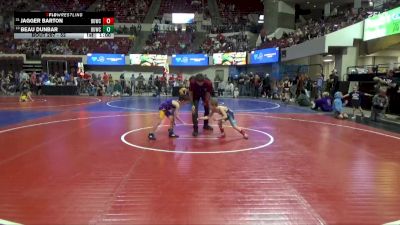 52 lbs Quarterfinal - Jagger Barton, Riverton USA Wrestling vs Beau Dunbar, Ambush Wrestling
