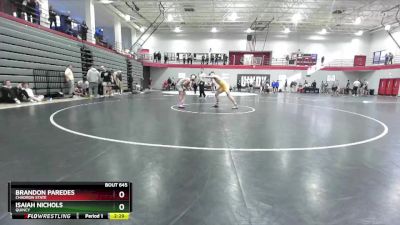 157 lbs Cons. Round 5 - Isaiah Nichols, Quincy vs Brandon Paredes, Chadron State