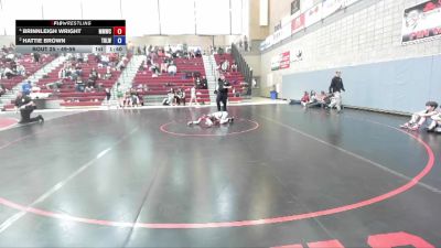 49-56 lbs Round 2 - Hattie Brown, Team Real Life Wrestling vs Brinnleigh Wright, Mountain Man Wrestling Club