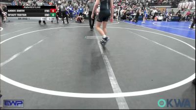 130 lbs Round Of 16 - Annix Smith, Kiefer Youth Wrestling Club vs Wyatt Tester, El Reno Wrestling Club