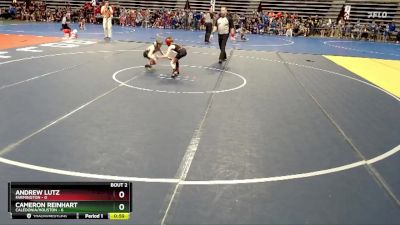 50 lbs Quarterfinals (8 Team) - Cameron Reinhart, Caledonia/Houston vs Andrew Lutz, Farmington