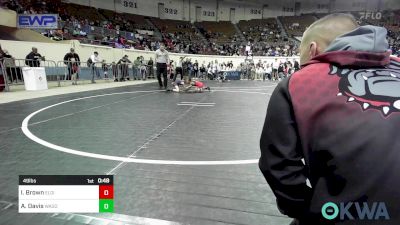 49 lbs Semifinal - Isaiah Brown, Elgin Wrestling vs Aksel Davis, Wagoner Takedown Club