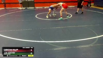 152 lbs Quarterfinal - Christian Miller, Minion Training Center vs LUIS Sanchez, Unattached