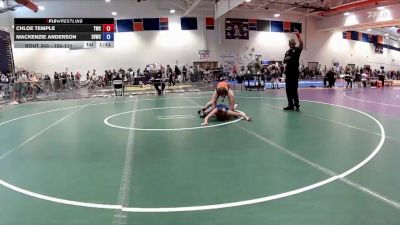 103-111 lbs Round 3 - Mackenzie Anderson, Shenandoah Valley Wrestling Cl vs Chloe Temple, Tabb Wrestling Club