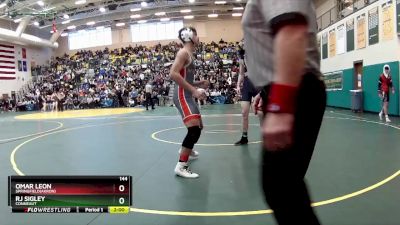 144 lbs Champ. Round 1 - Omar Leon, SPRINGFIELD(Akron) vs RJ Sigley, CONNEAUT