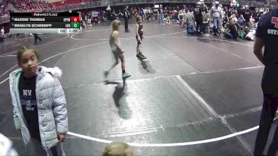 52-55 lbs 1st Place Match - Maddie Thomas, St Paul Youth Wrestling vs Braelyn Schrempp, League Of Heroes