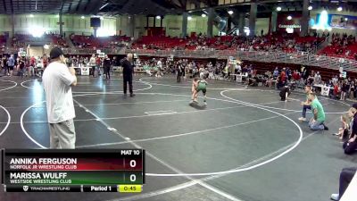 89 lbs Cons. Semi - Annika Ferguson, Norfolk Jr Wrestling Club vs Marissa Wulff, Westside Wrestling Club