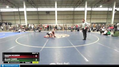 147 lbs Champ. Round 1 - Mason McGrew, Suples vs Elijah Oakes, Meridian Middle School