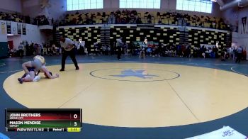 120 lbs Cons. Round 4 - John Brothers, GROVE CITY vs Mason Mendise, COPLEY