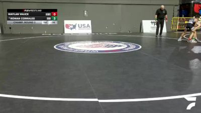 Novice Boys - 63 lbs Champ. Round 2 - Waylan Valice, USA Gold Wrestling Club vs Rowan Corrales, Rough House Wrestling