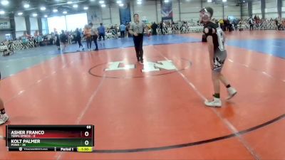 68 lbs Rd# 2 10:30am Friday - Kolt Palmer, POWA vs Asher Franco, Terps XPress