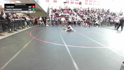 132 lbs Consi Of 8 #2 - Liam Kay, Shepherd Hill vs Mateo Henriques, Smith Voc / Northampton