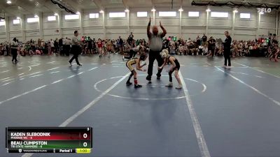 44 lbs Round 1 (8 Team) - Beau Cumpston, Tri State Hammers vs Kaden Slebodnik, Phoenix WC