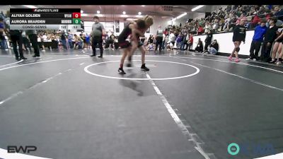 80-85 lbs Consolation - Aliyah Golden, Wyandotte Youth Wrestling vs Aurora Bearden, Skiatook Youth Wrestling