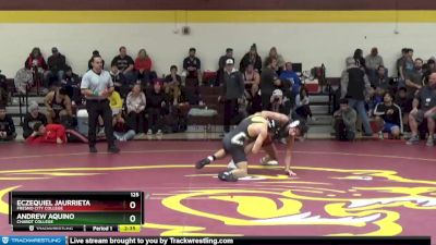 125 lbs Quarterfinal - Andrew Aquino, Chabot College vs Eczequiel Jaurrieta, Fresno City College