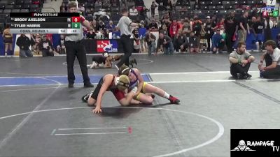 100 lbs Cons. Round 1 - Brody Axelson, Plainville Kids vs Tyler Harris, Falcon Empire
