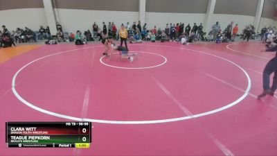 96-98 lbs Round 1 - Teague Piepkorn, ReZults Wrestling vs Clara Witt, Dragon Youth Wrestling