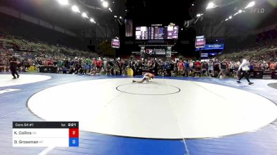 132 lbs Cons 64 #1 - Kaleb Collins, Oklahoma vs Devin Grossman, Montana