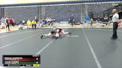 120 lbs Round 5 (10 Team) - Chase Hughes, Hanover Hawkeye vs Roman Zagorites, Legend Wrestling