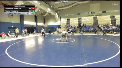 285 lbs Cons. Round 2 - Seth Phillips, Thiel vs Andrew Vanscoy, Baldwin Wallace