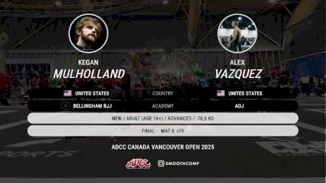 Alex Vazquez vs Kegan Mulholland 2025 ADCC Vancouver Open