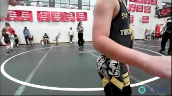 60 lbs Quarterfinal - Tre Hartfield 4, OKC Saints Wrestling vs Rhett Brown, Tecumseh Youth Wrestling