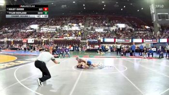 AA - 110 lbs Champ. Round 1 - Tyler Hovland, Billings Skyview vs Kuley Queer, Butte