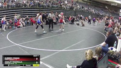 95 lbs Round 3 (6 Team) - Hadley Mazzulla, Nebraska Blue vs Aubree Cowan, North Dakota 1