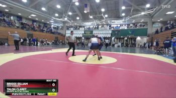 190 lbs Cons. Round 1 - Briggs Gilliam, Vista Murrieta vs Talon Claret, Granite Hills (El Cajon)