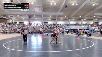 A 132 lbs Champ. Round 1 - Nikolas Inmon, Greenback High School vs Jakeyese Rutherford, Liberty Creek High School