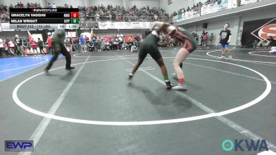 110 lbs Round Of 16 - Gracelyn Vaughn, Morris Wrestling Association vs Milan Wright, KIPP TULSA