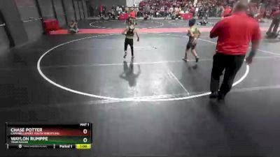 69 lbs Cons. Round 2 - Chase Potter, Campbellsport Youth Wrestling vs Waylon Rumppe, Team Nazar