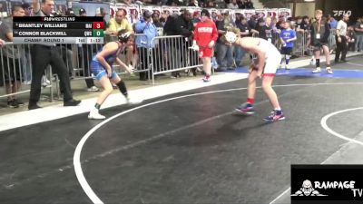 100 lbs Champ. Round 1 - Brantley Williams, Maize vs Connor Blackwill, Quinter Wrestling Club