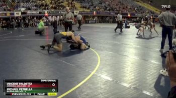 157 lbs Quarters & 1st Wb (16 Team) - Michael Petrella, Baldwin Wallace vs Vincent Faldetta, Johnson & Wales (RI)