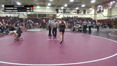145 lbs Cons. Round 1 - Emmery Dodd, Osage vs Carleigh Lux, West Delaware