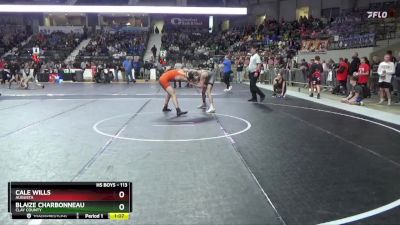 113 lbs Quarterfinal - Blaize Charbonneau, Clay County vs Cale Wills, Augusta