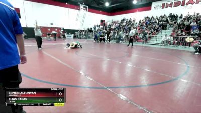 120 lbs 5th Place Match - Elias Casas, Cajon vs Edmon Altunyan, Montebello