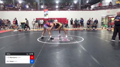 86 kg Consi Of 8 #1 - Tye Monteiro, Unattached vs Nathan Haas, West Coast Regional Training Center