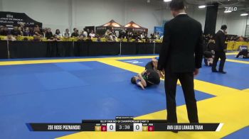 Ava Lulu Lanada Tran vs Zoe Rose Poznanski 2026 Pan IBJJF Jiu-Jitsu No-Gi Championship