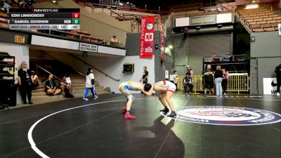 Junior Boys - 150 lbs Cons. Round 6 - Samuel Goodwin, Rodriguez High School Wrestling vs Eshi Linkhoboev