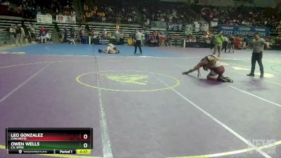 D 1 152 lbs Cons. Round 3 - Owen Wells, C.E. Byrd vs Leo Gonzalez, Chalmette