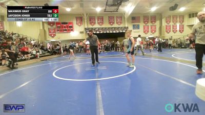 85 lbs Consi Of 16 #2 - Maximus Gray, Division Bell vs Jayceion Jones, Tulsa North Mabee Stampede