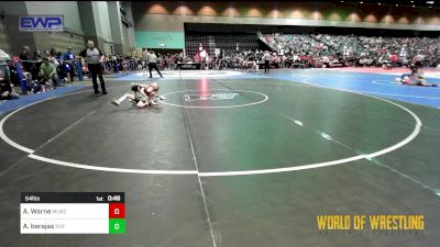 54 lbs Round Of 16 - Alli Warne, Motherlode Wrestling Club vs Addilynn Barajas, Scrap Yard Garage