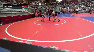 70 lbs Cons. Round 2 - Dax Baker, Bentonville Wrestling Club vs Luca Rizzo, Team Conquer Wrestling