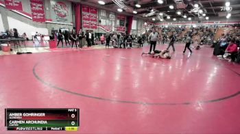 115 lbs Champ. Round 1 - Carmen Archundia, Carter vs Amber Gomringer, Glendora