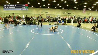 43 lbs 7th Place - Barrett Mamalis, Team Danger 9U vs Dillon Finnegan, Storm 9U